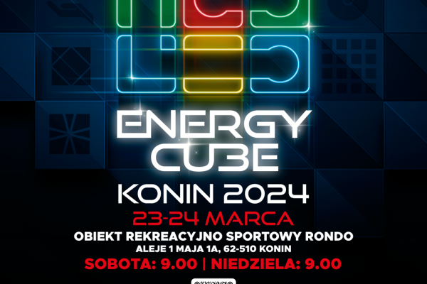 Zapraszamy na zawody speedcubingowe z serii ENERGY CUBE KONIN 2024!!!